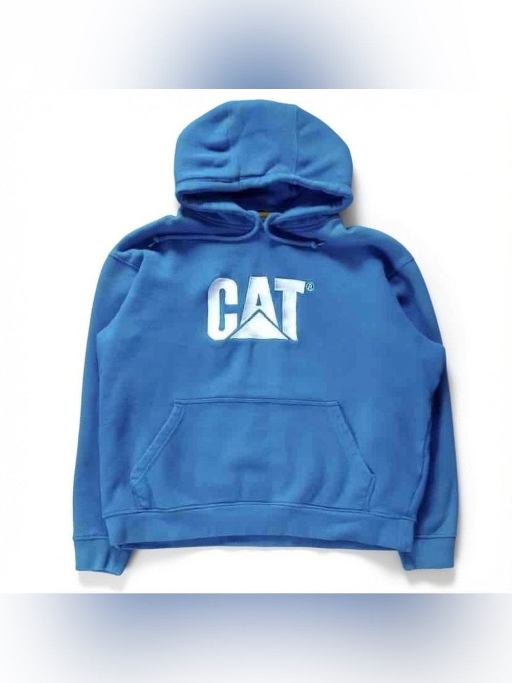 XL Blue Caterpillar CAT Embroidered Hoodie